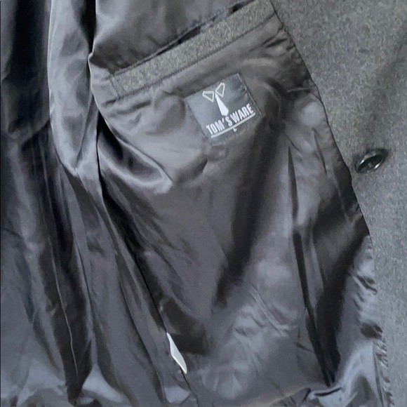 Tom’s Ware Wool Blend Double Breasted Pea Coat - Picture 2 of 3